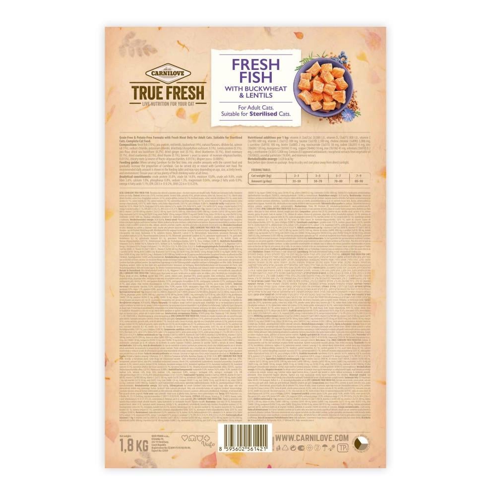 Сухий корм для котів Carnilove True Fresh Cat риба 1,8 кг (172157) - фото 3 Сухий корм для котів Carnilove True Fresh Cat риба 1,8 кг (172157) - фото 3
