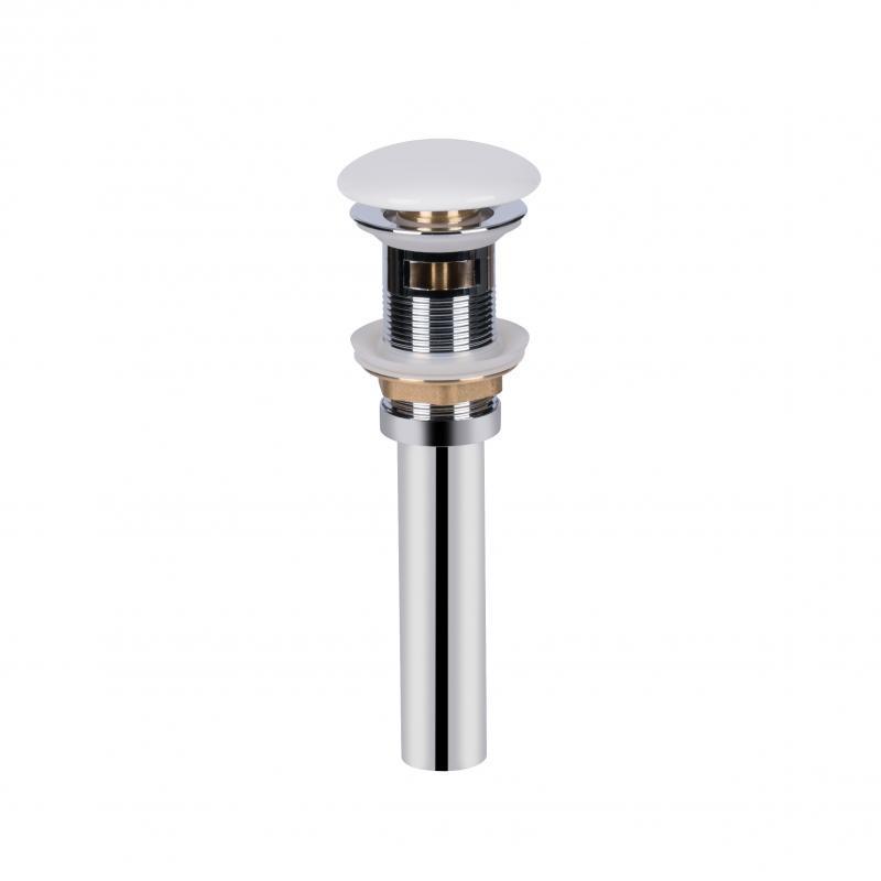Донный клапан для раковины Qtap PU02O 70х70х227.5 с переливом White (SD00044164)
