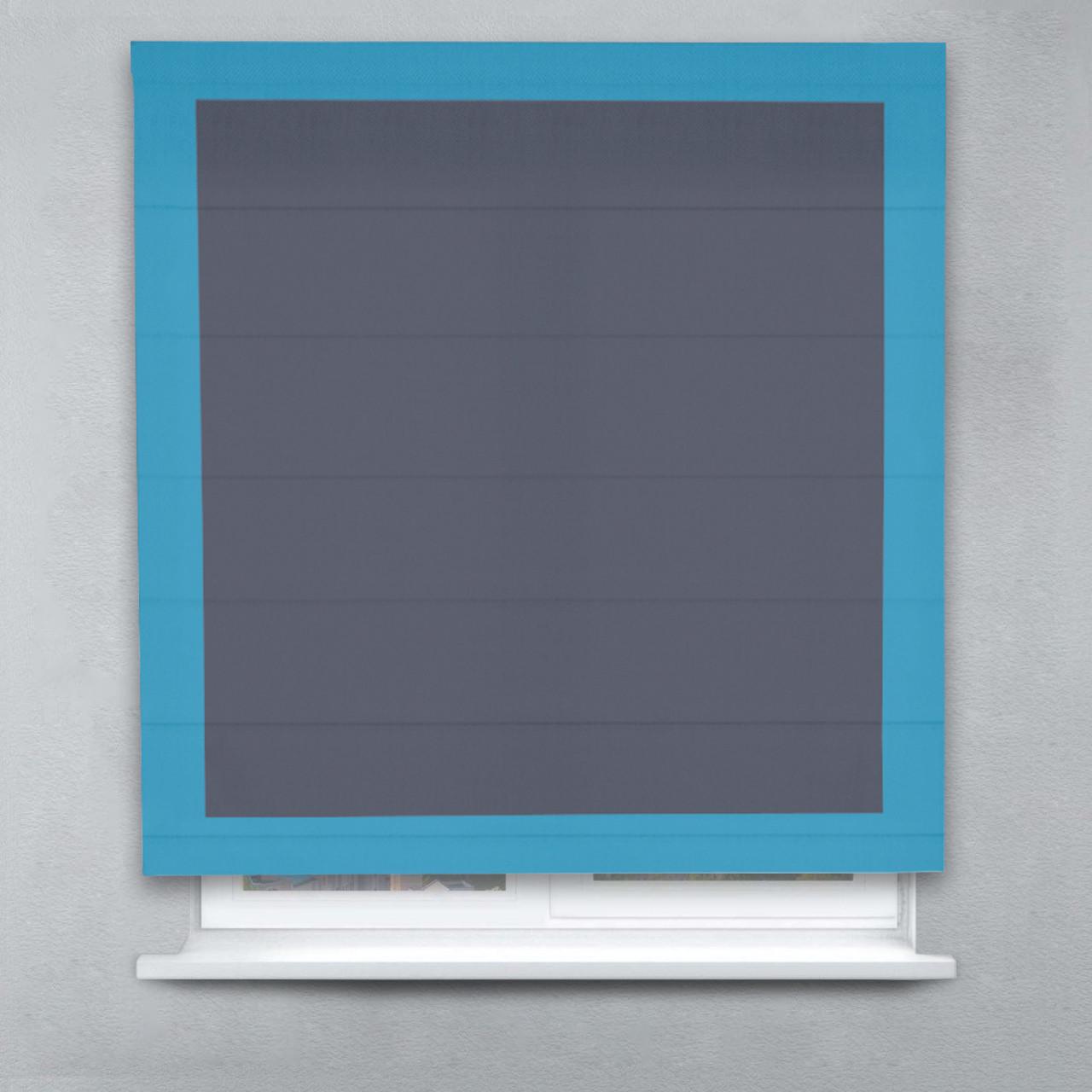 Римская штора Блэкаут Перфект с кантами 210х170 см Графитовый/Морской