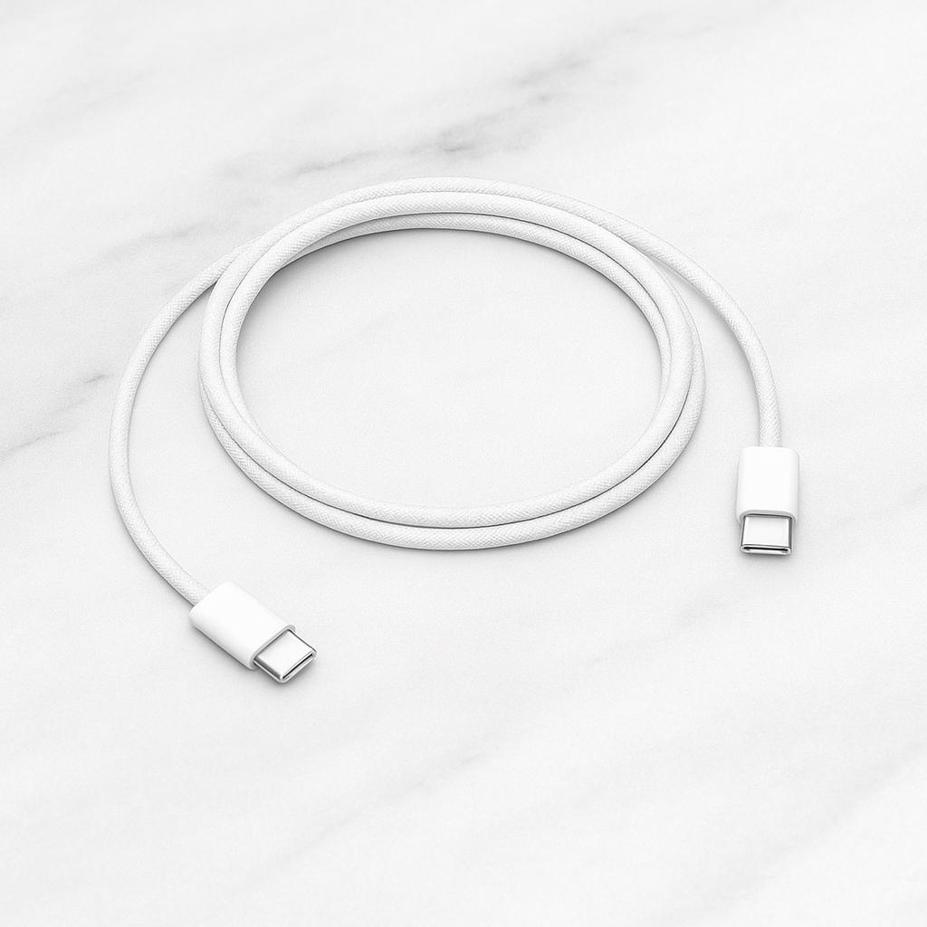 Кабель для заряджання смартфона USB-C to USB-C, 1м, білий (шнур тайп-с) (1010935-White) - фото 2 Кабель для заряджання смартфона USB-C to USB-C, 1м, білий (шнур тайп-с) (1010935-White) - фото 2