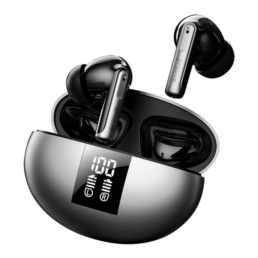 Наушники беспроводные Proove Thunder Buds SE TWS with ANC Gray Наушники беспроводные Proove Thunder Buds SE TWS with ANC Gray
