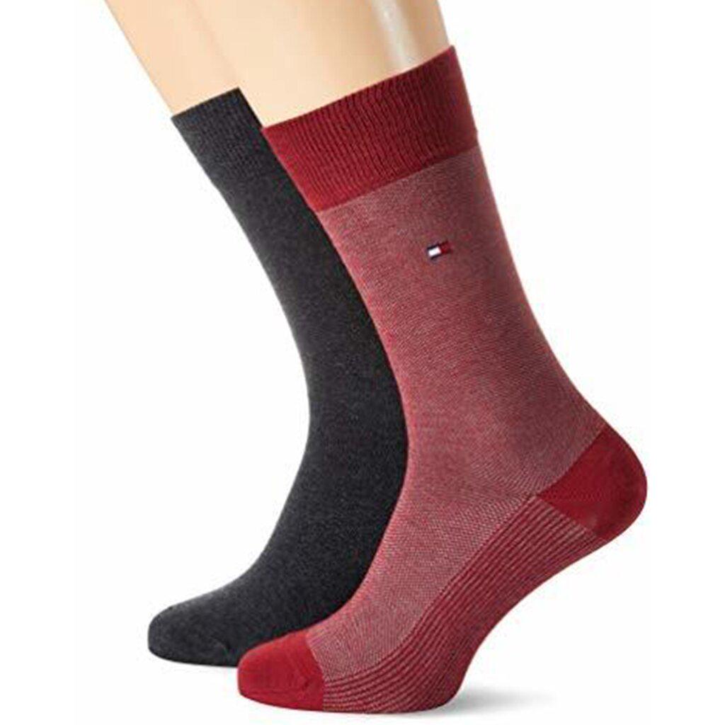 Носки Tommy Hilfiger Socks BirdEye 2 пары р. 39-42 Red/Gray (482004001-077)