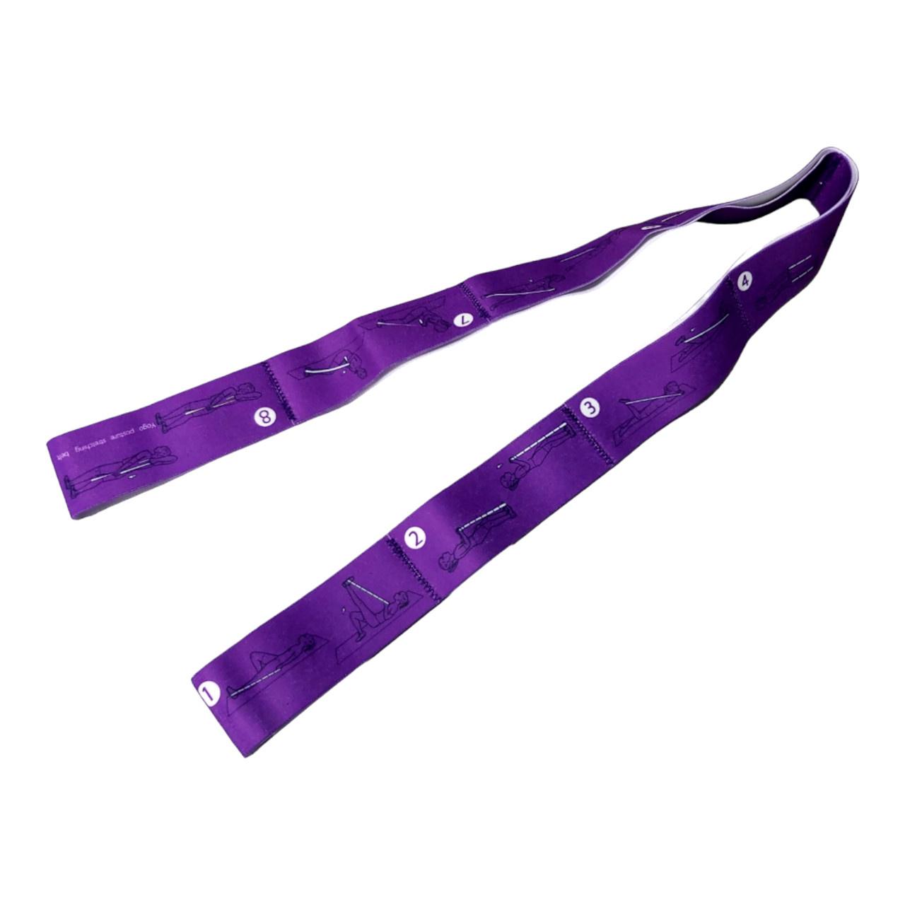 Еспандер-стрічка RollerUA еластичний сегментований з 8 петлями Purple - фото 4