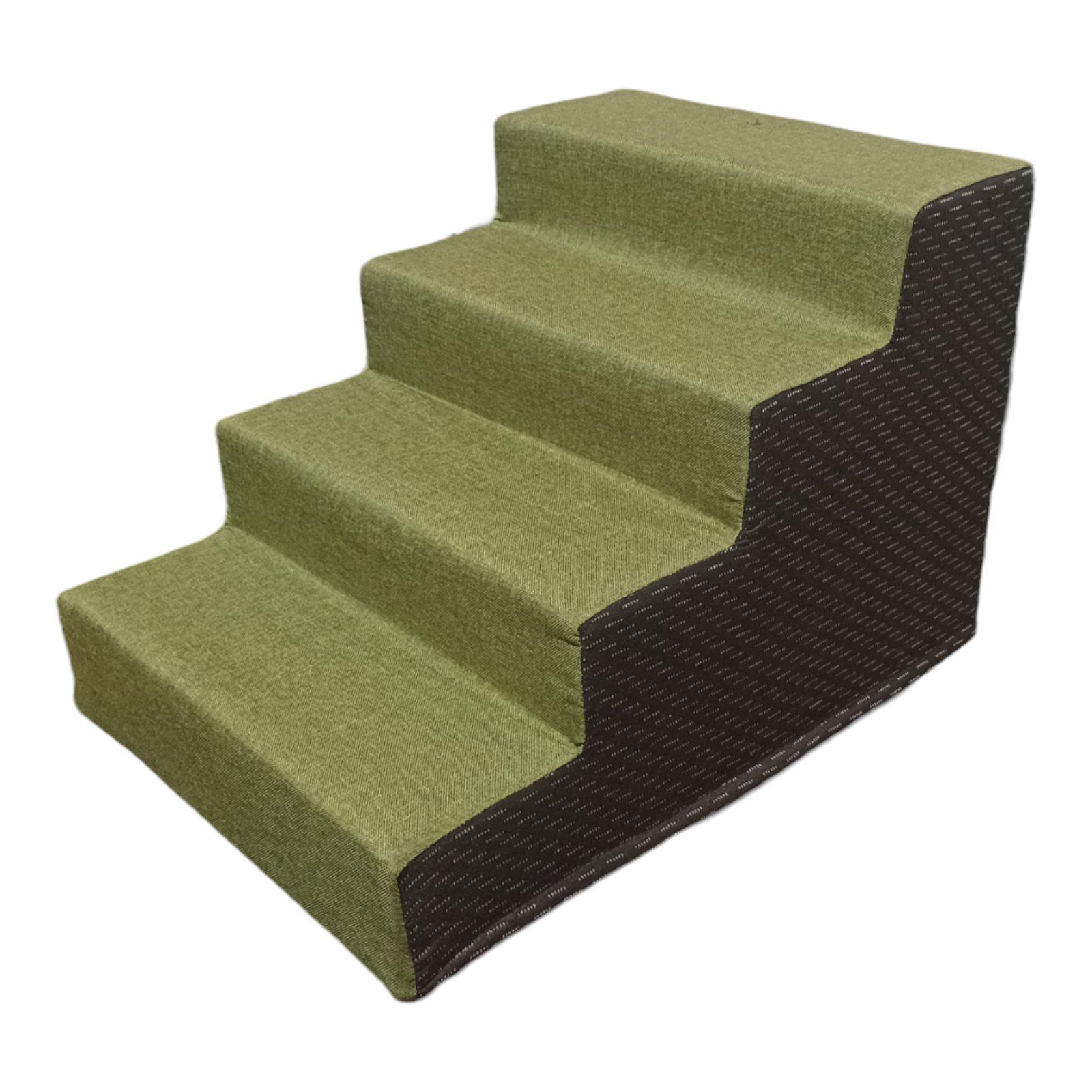 Ступени для собак и кошек ткань мебельная 36х33х50 см Оливковый (12553980)