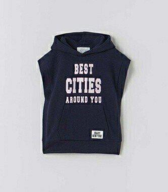 Безрукавка з капюшоном Zara 134 см Синій