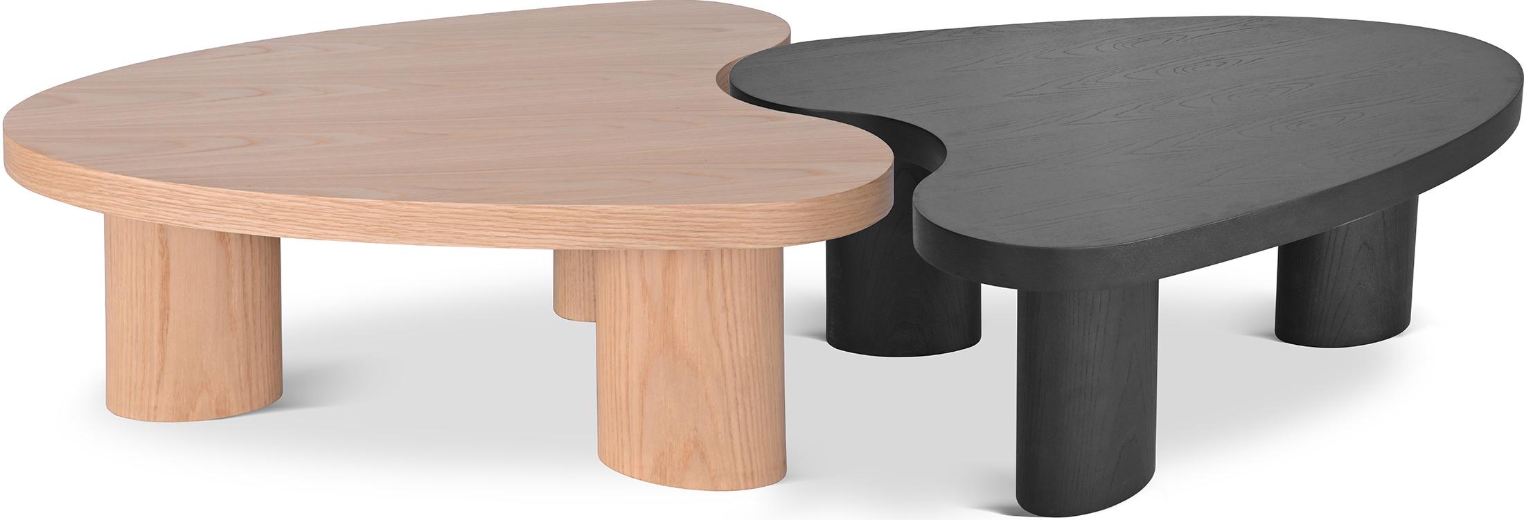 Сет кофейных столиков Benito Oak nature top and black (13996)