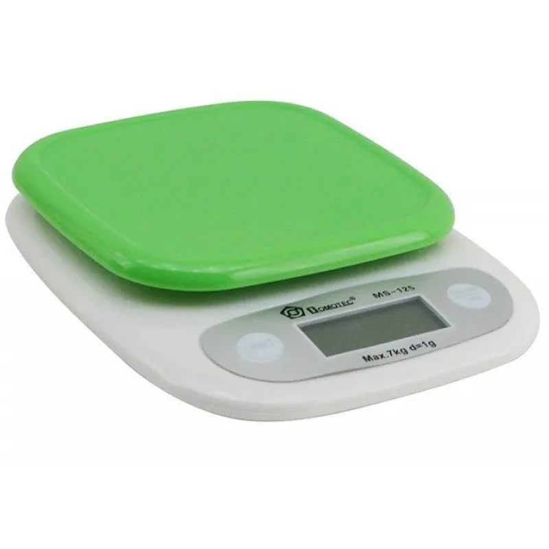 Весы кухонные с чашей Domotec MS-125 до 7 кг Зеленый (5260)