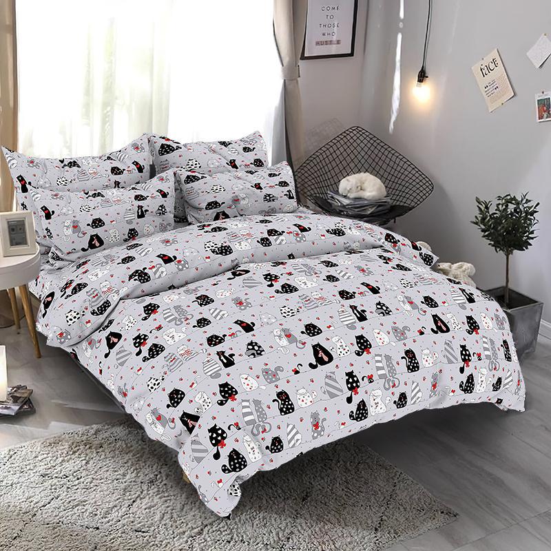 Комплект постельного белья Family подростковый Кошки бязь 9985096 Разноцветный (DR013108)