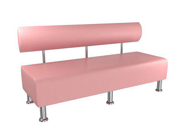 Диван прямий офісний Tobi Sho без ніші і підлокітників 1500x540x750 мм Рожевий