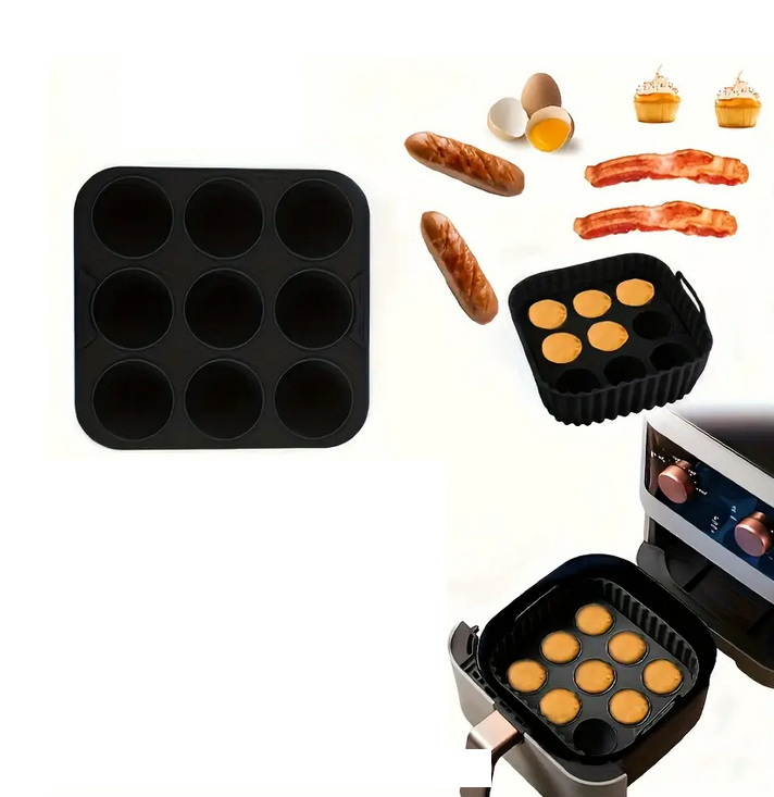 Форма силиконовая для мафинов в аэрофритюрнице SAM-9122 Черный - фото 2