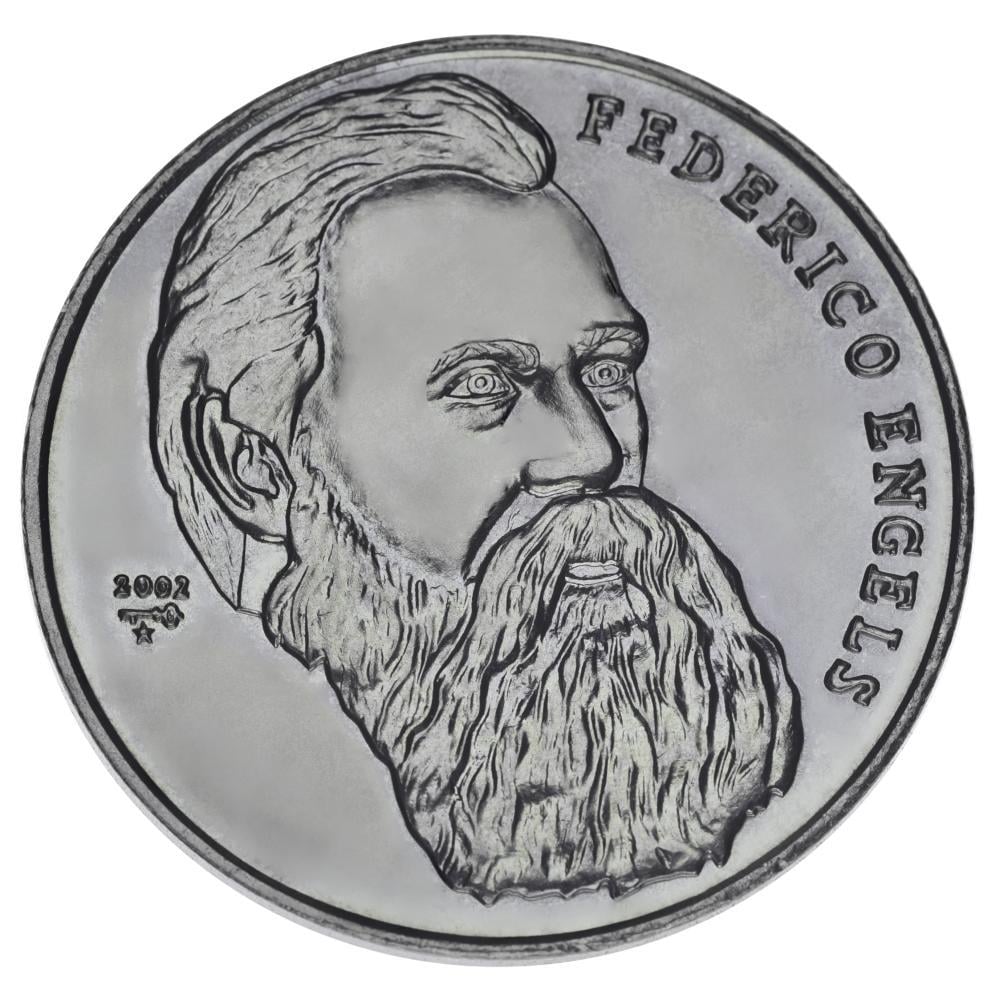Коллекционная монета Куба 1 песо 2002 AU-UNC Фридрих Энгельс (М21966)