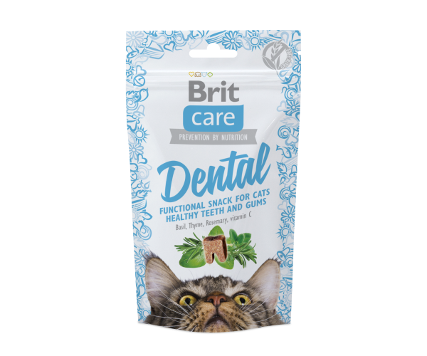 Ласощі для котів Brit Care Cat Snack Dental для підтримки здоров’я зубів 50 г