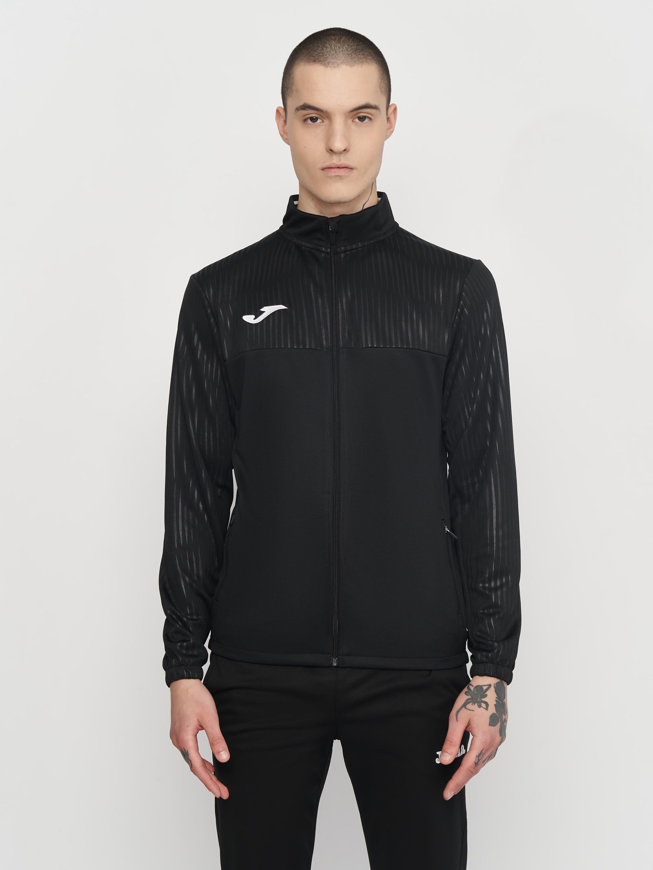 Олімпійка Joma 102744.100 Montreal Full Zip Sweatshirt L Black (8445456389453)