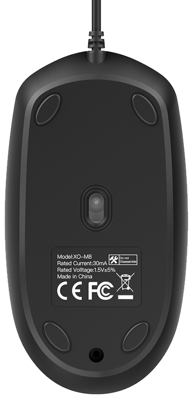 Мышь XO M8 проводная Черная (UG-M8 Black) - фото 2