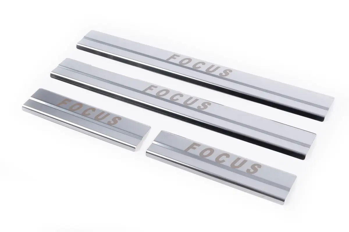 Накладки на пороги Omsa Line для Ford Focus III 2011-2017 нержавеющая сталь 5454