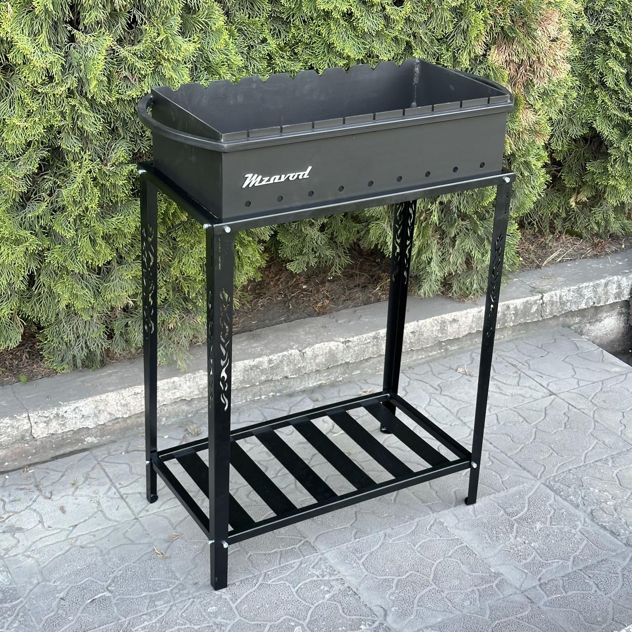 Мангал Metalzavod Прометей на 9 шампурів 4 мм на дровниці 79х36,7х94,5 см (MD9-4R) - фото 3 Мангал Metalzavod Прометей на 9 шампурів 4 мм на дровниці 79х36,7х94,5 см (MD9-4R) - фото 3