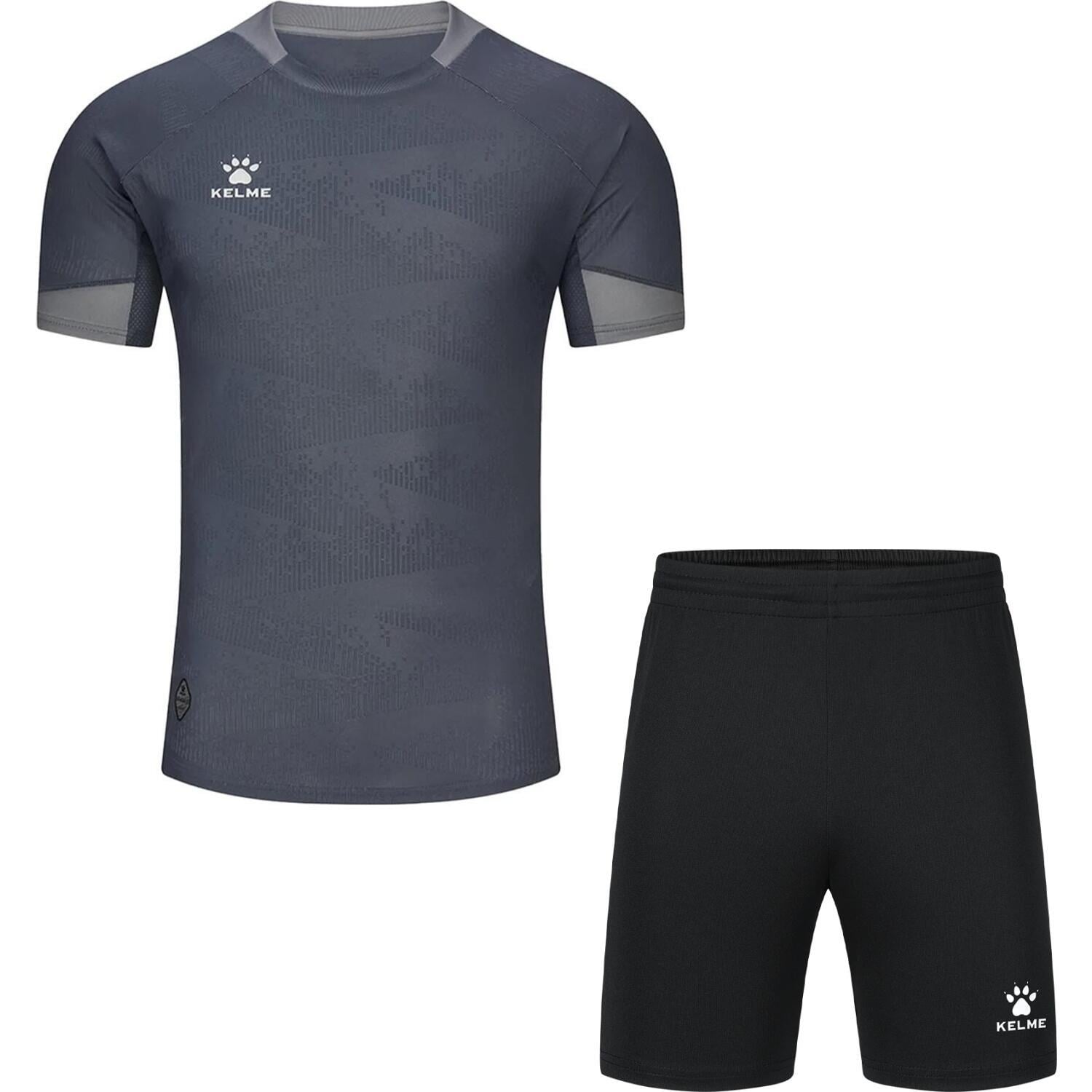 Комплект футбольной формы Kelme GETAFE S Темно-серо-черный (9201_7351ZB1255.9000)