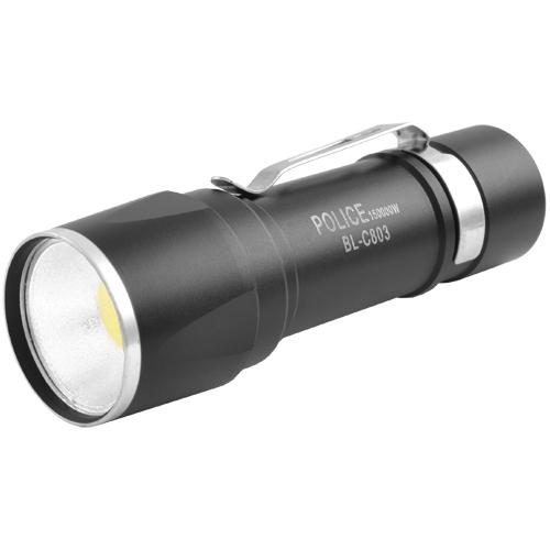 Ручной фонарь на батарейках C803-COB c клипсой Black