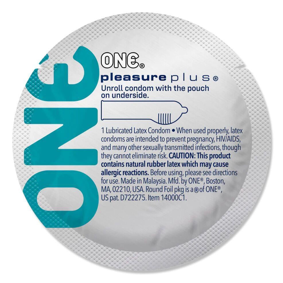 Презерватив ONE Pleasure Plus з ребристою ділянкою на кінці зі змазкою 1 шт. (BLS0762)