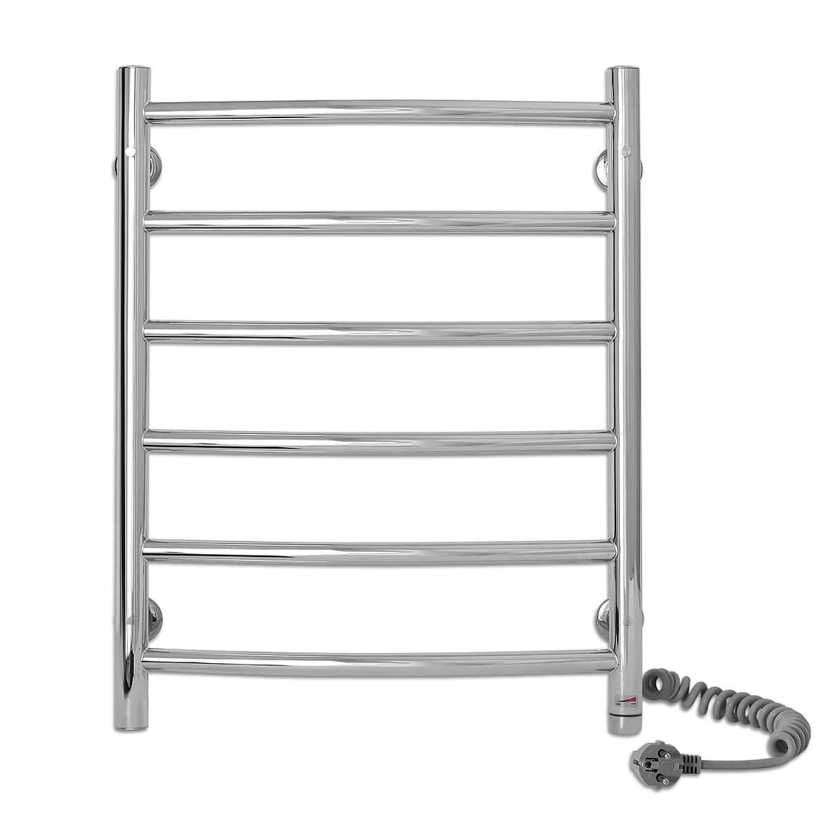 Полотенцесушитель электрический для ванной Laris Классик П6 с сенсорным управлением из нержавеющей стали 450х600 мм Е Хром (147-127-73207724)