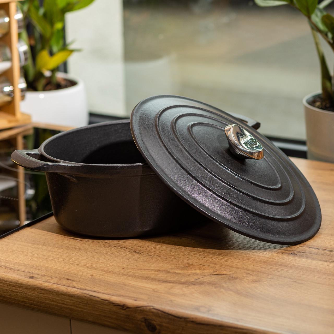 Утятница чугунная с крышкой 3 л 22 см Черный (HP-1-11)