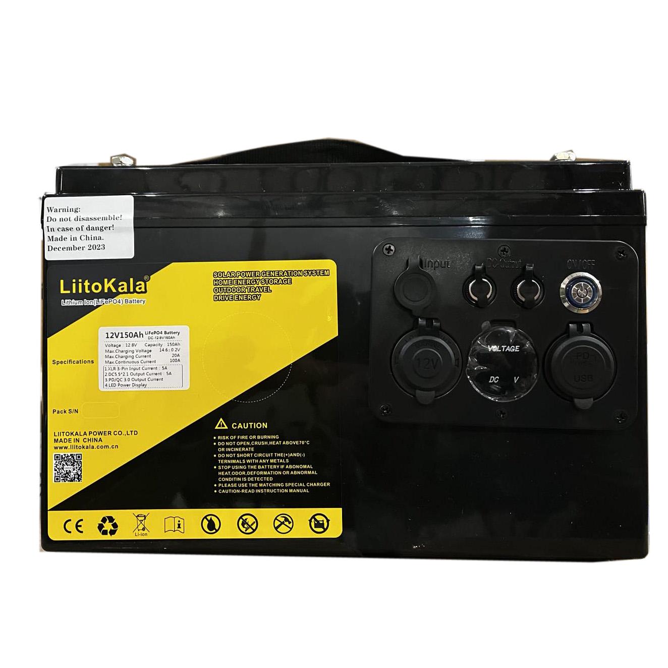 Акумулятор LiitoKala LiFePO4 12V 150 Ah з BMS smart платою