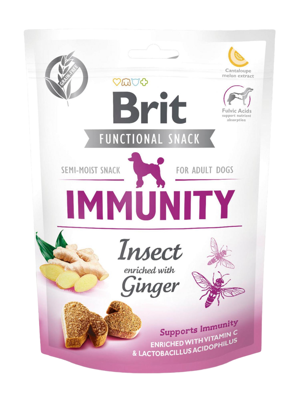Лакомство Brit Care для собак Immunity с насекомыми и имбирем 150 г