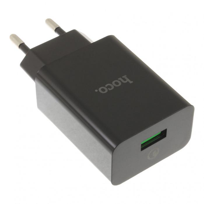 Сетевое зарядное устройство Hoco DC21A Qualcomm 3.0 18 Вт Black (1162471700)