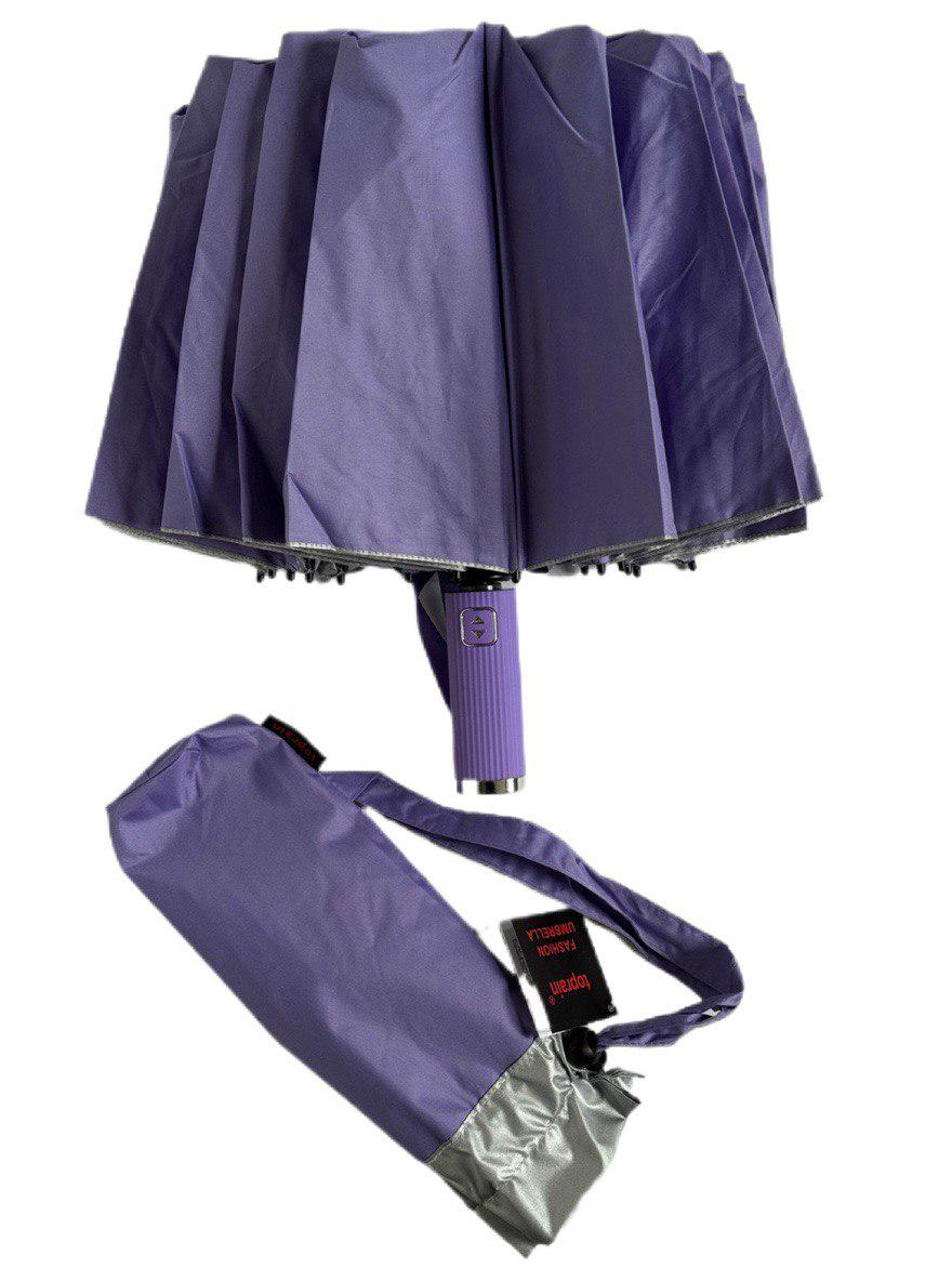 Парасолька-автомат Toprain Umbrella однотонна 16 спиць зі сріблом під куполом Лавандовий (4016/3) - фото 2 Парасолька-автомат Toprain Umbrella однотонна 16 спиць зі сріблом під куполом Лавандовий (4016/3) - фото 2