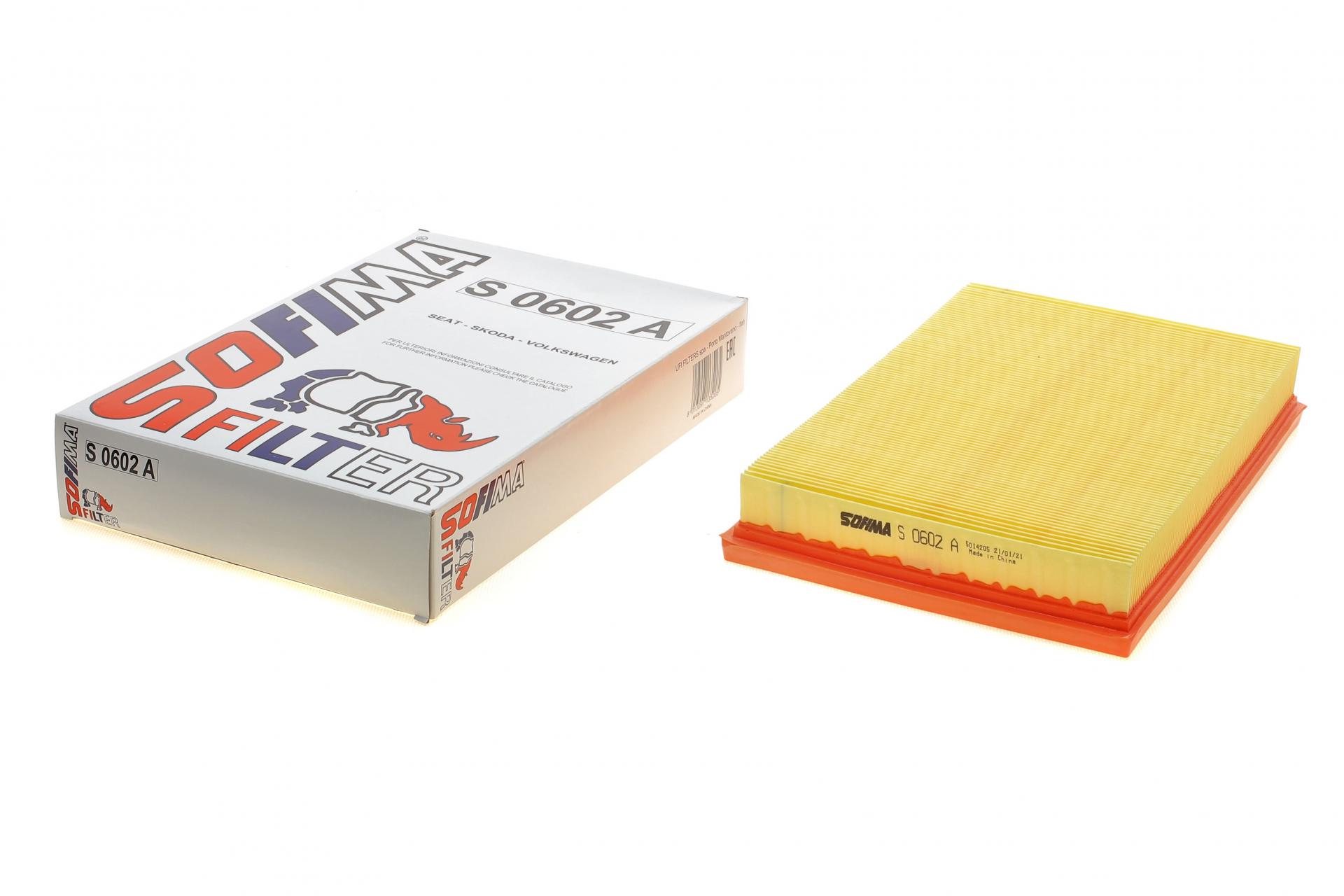 Фільтр повітряний SOFIMA для VW Caddy III 1,4 04-06/Golf IV 1,4-1,6i 16V 00-06/Polo 1,4i 03- (S 0602 A)