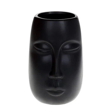 Ваза керамічна 32360 Обличчя 17 см Чорний (733-455)