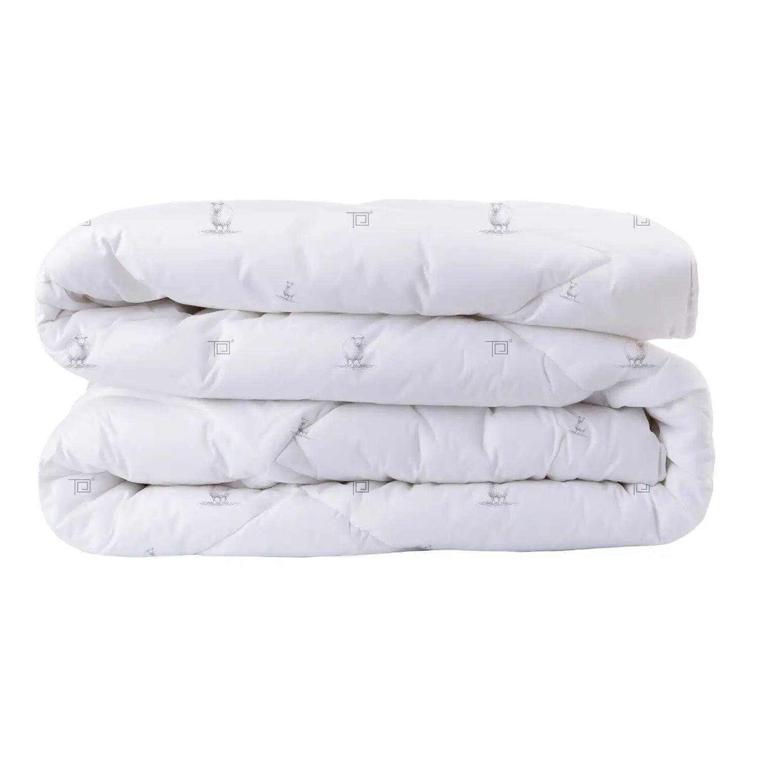 Одеяло зимнее гипоаллергенное ТЭП с овечьей шерстью 350 г/кв. м двуспальная 180x210 см Белый (11920180210)