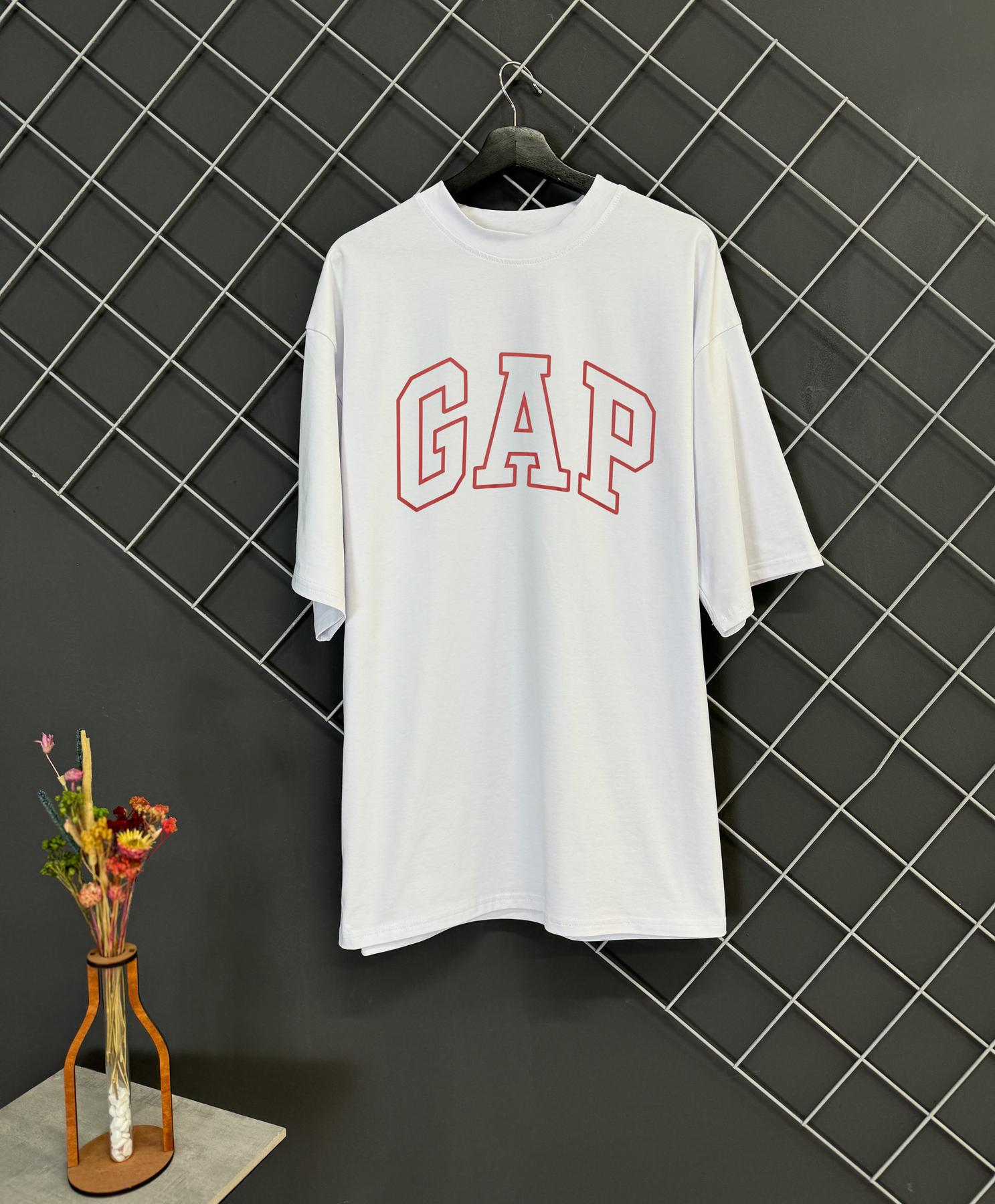 Футболка мужская Gap оверсайз трикотажная XL Белый (26366/3)