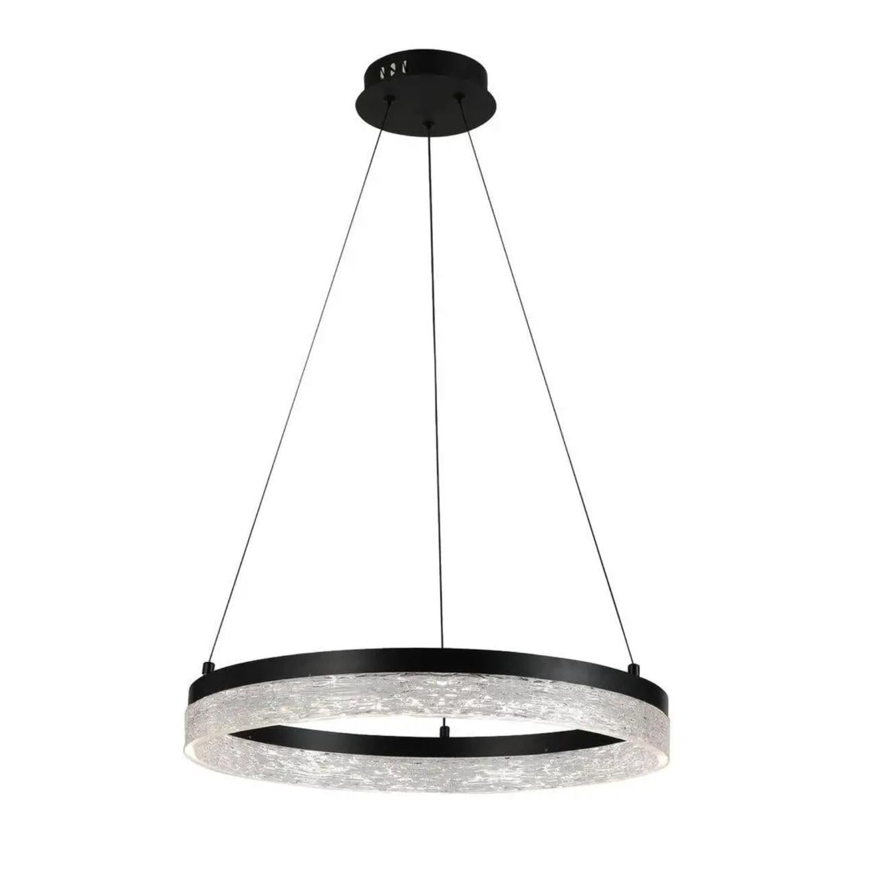 Люстра светодиодная Sirius 56W с кольцевым плафоном 3000-6500K с пультом Черный (G 2920/500 BK)