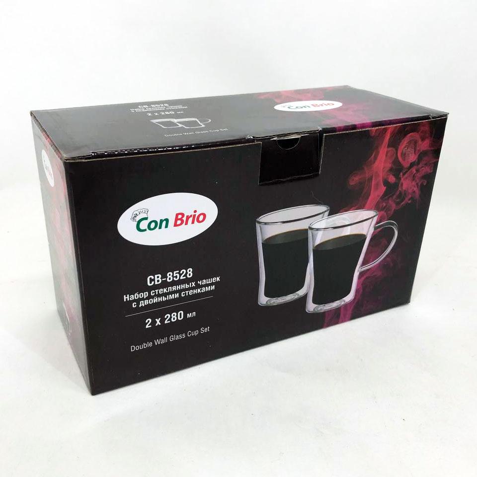 Чашки з подвійними стінками Con Brio 2 шт./280 мл (CB-8528) - фото 5
