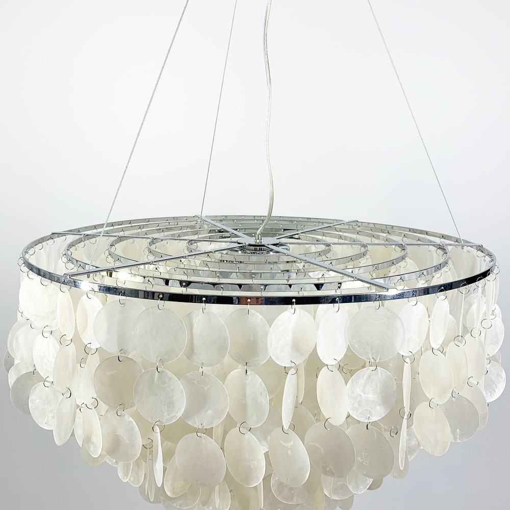Люстра підвісна Athelia Ø50 см Chrome (D 8598 CH+Shell) - фото 3
