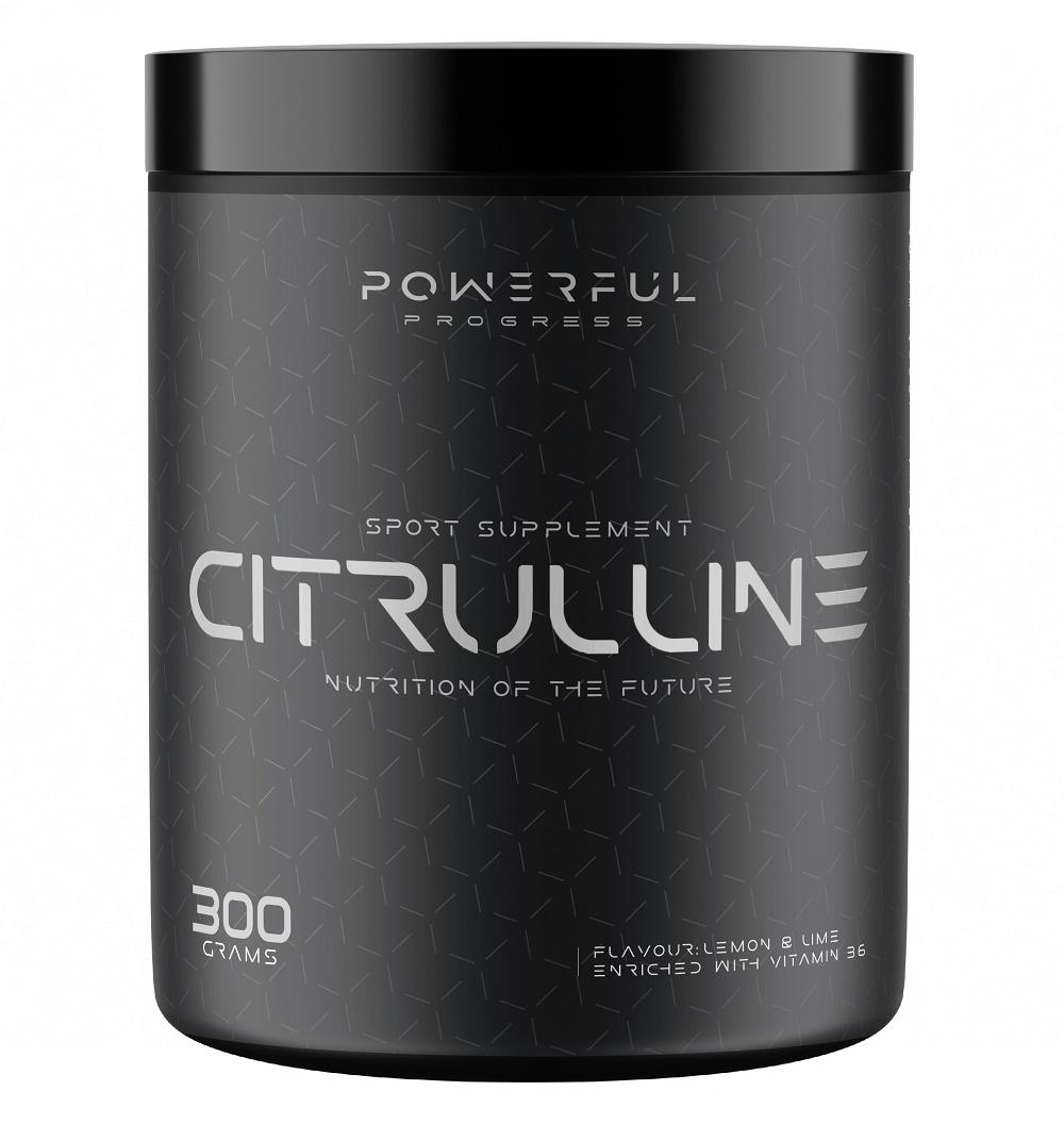 Цитрулін для спорту Powerful Progress Citrulline 300 g /120 servings/ Lemon Lime