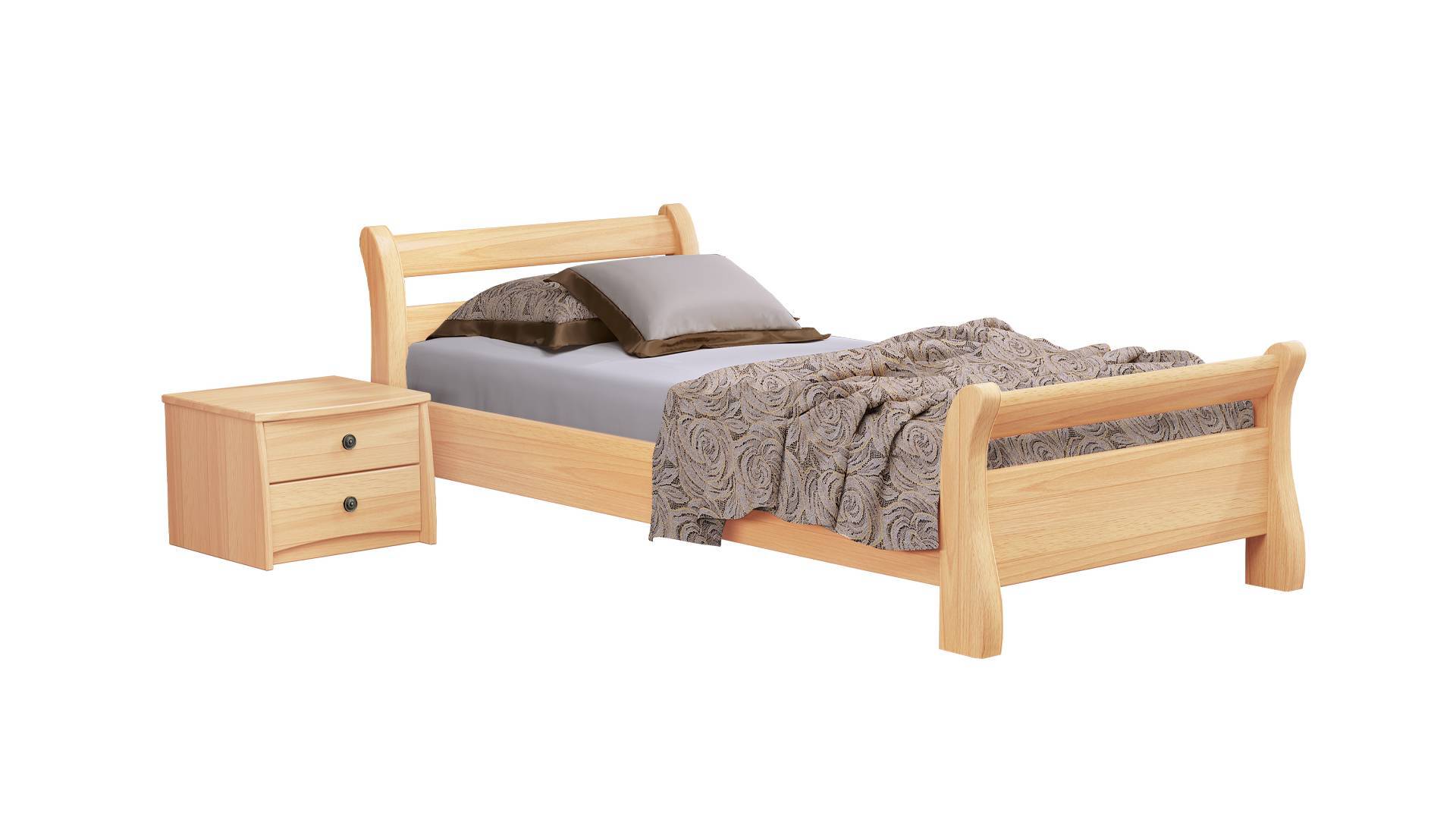 Кровать деревянная Estella Диана Массив Л4 90х200 см Бук натуральный (7201648026)