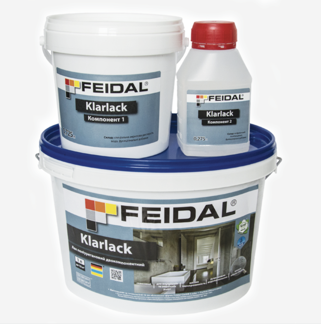 Лак двухкомпонентный Klarlack Feidal полиуретановый 1 л Глянцевый (27581850)