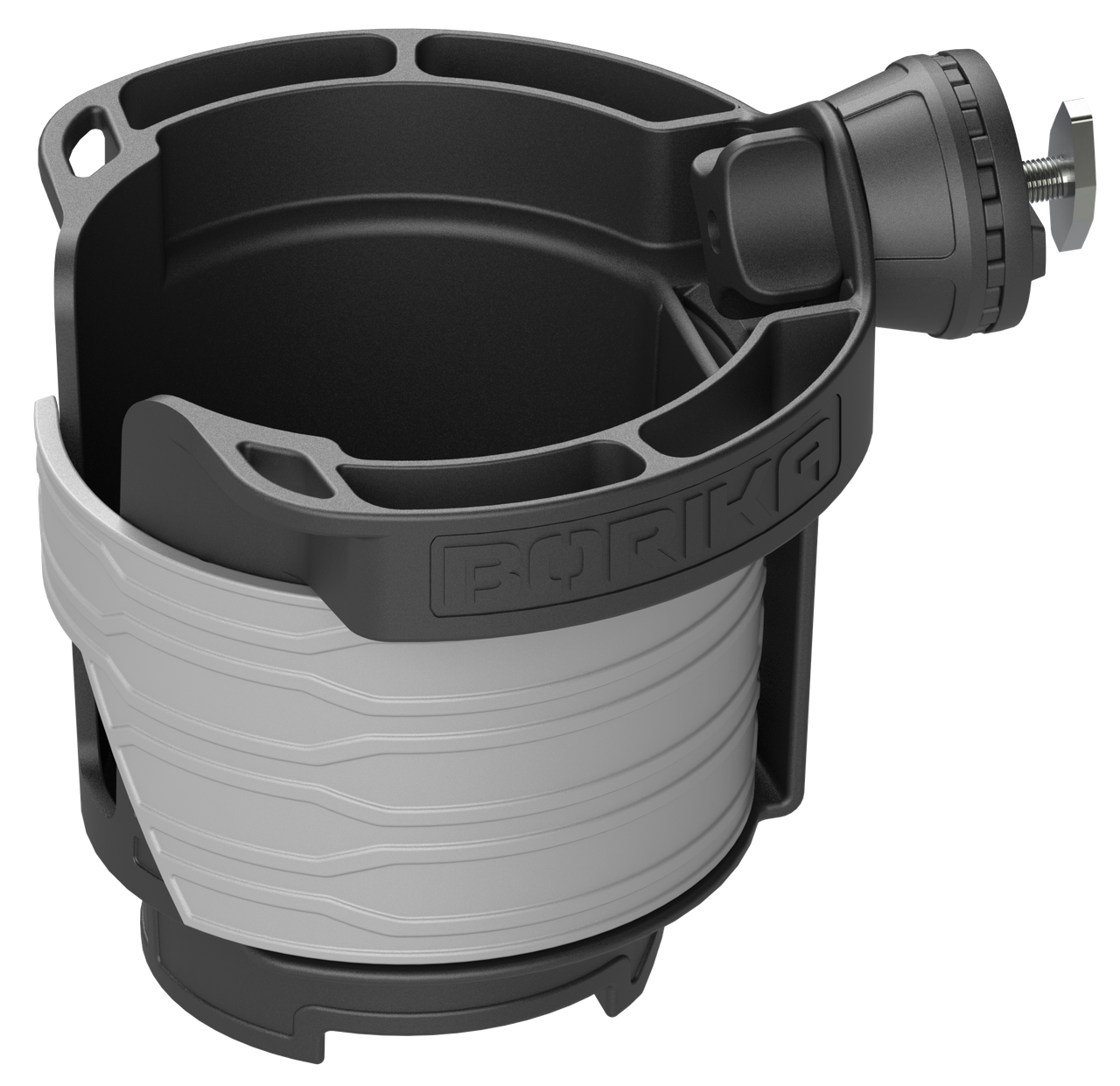 Тримач напоїв Borika FASTen CUPt з функціями органайзера з адаптером для кріплення в Т-паз Чорно-сірий (01.07.011.03.11) Тримач напоїв Borika FASTen CUPt з функціями органайзера з адаптером для кріплення в Т-паз Чорно-сірий (01.07.011.03.11)