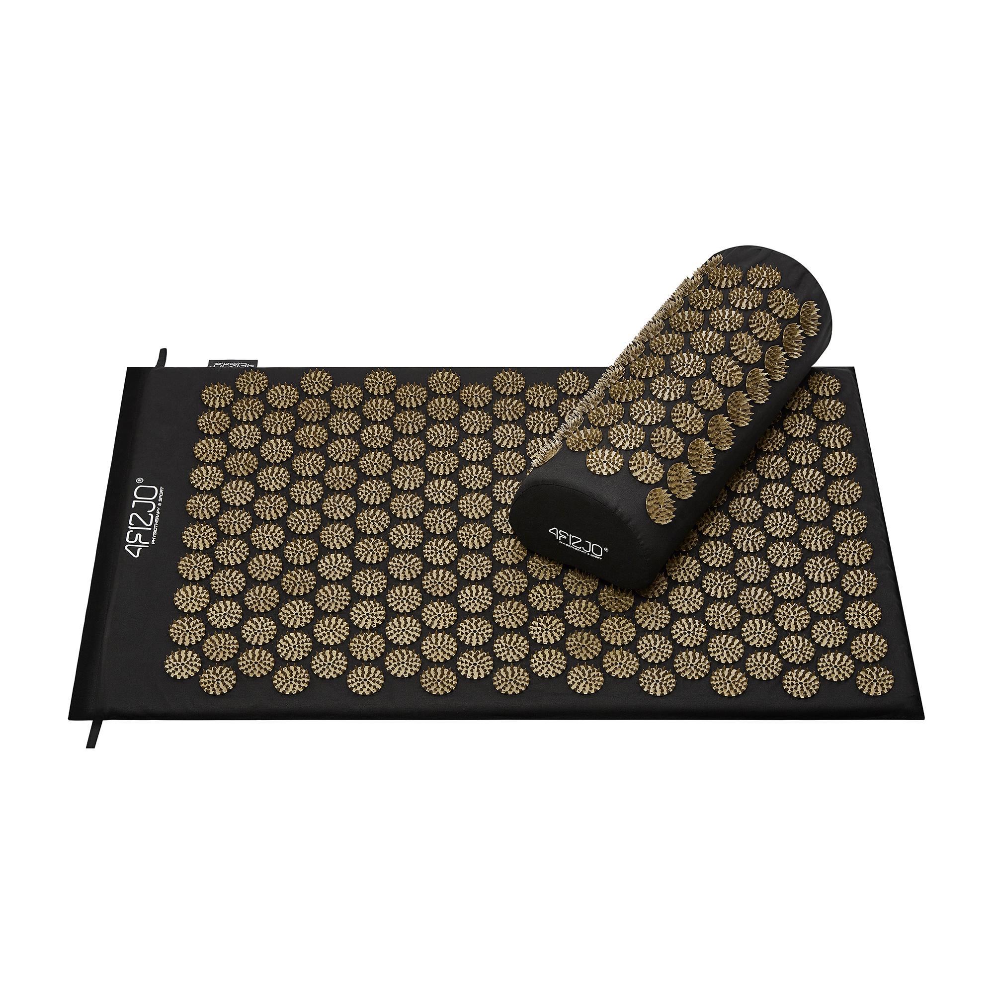 Коврик акупунктурный с валиком 4fizjo Classic Mat Black/Gold (P-5907739314987) - фото 8