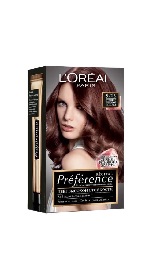 Фарба для волосся L'Oreal Paris Recital Preference 5,23 Темне-рожеве золото (24893)