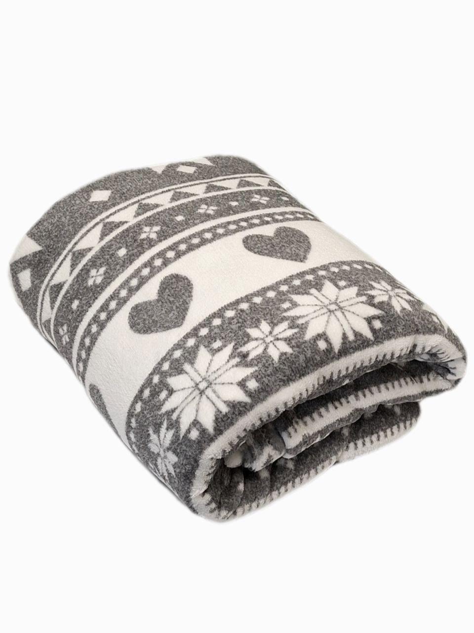 Плед флісовий Livarno Home Зимовий орнамент 180x220 см (1353)