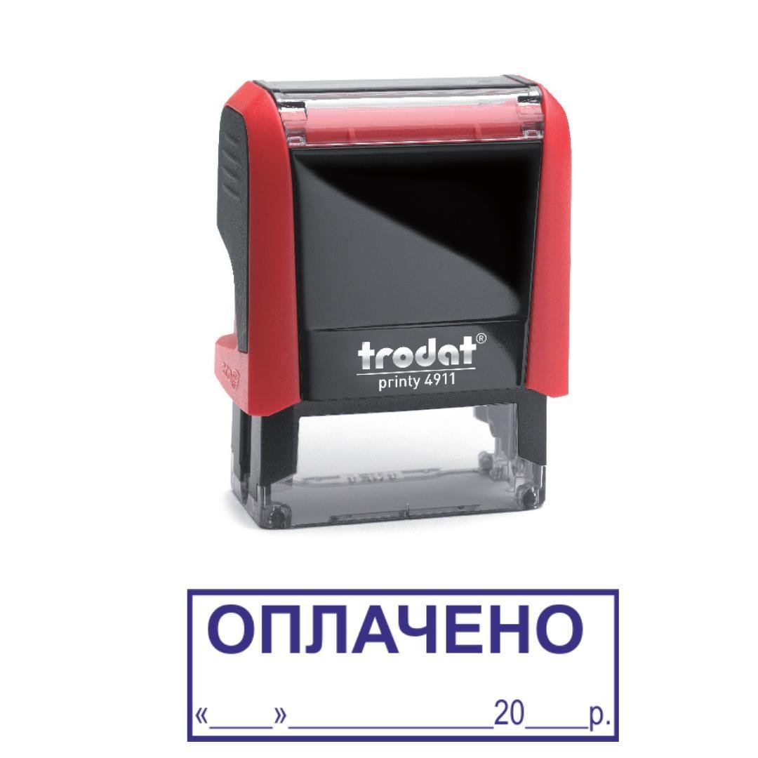 Штамп "ОПЛАЧЕНО з місцем для дати" на автоматическом оснащении Trodat 4911 38х14 мм Красный (2701972786) Штамп "ОПЛАЧЕНО з місцем для дати" на автоматическом оснащении Trodat 4911 38х14 мм Красный (2701972786)