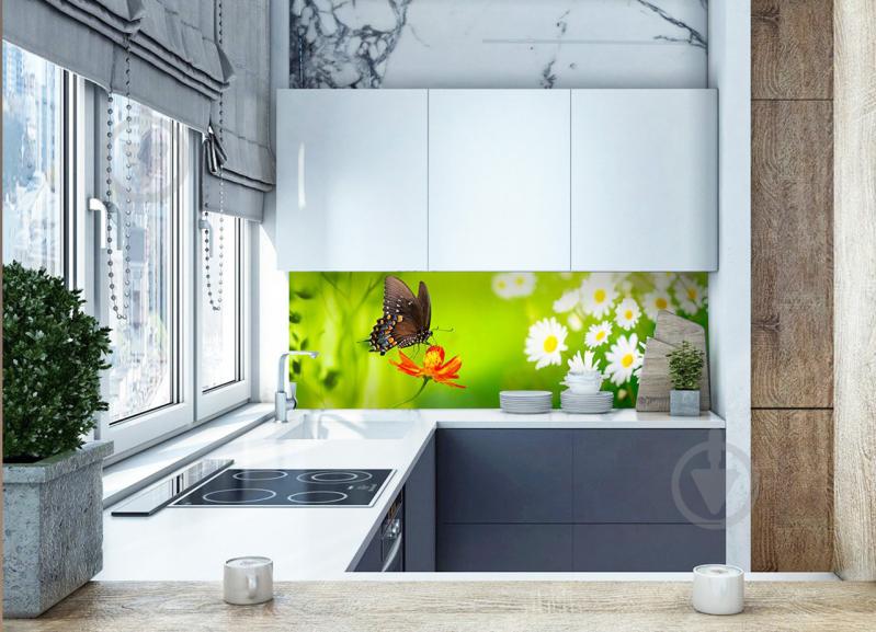 Наклейки кухонный фартук  Zatarga Бабочка 650х2500 мм Салатовый (Z180137/1)