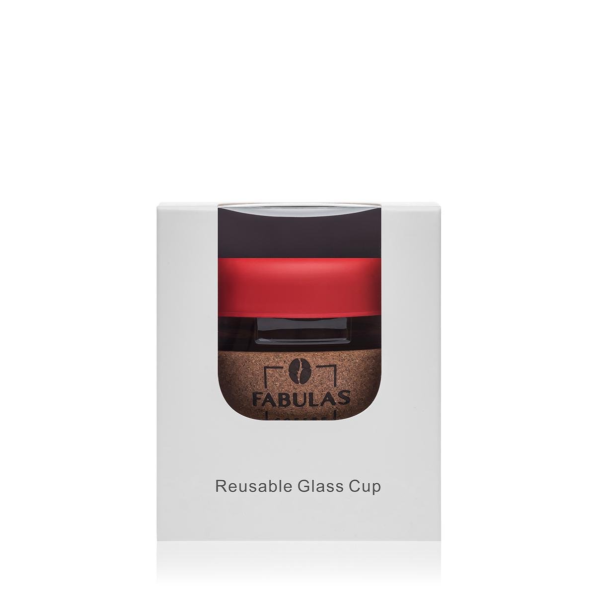 Чашка Fabulas Glass+Silicone+Cork з кришкою 250 мл Червоний (3180) - фото 2 Чашка Fabulas Glass+Silicone+Cork з кришкою 250 мл Червоний (3180) - фото 2