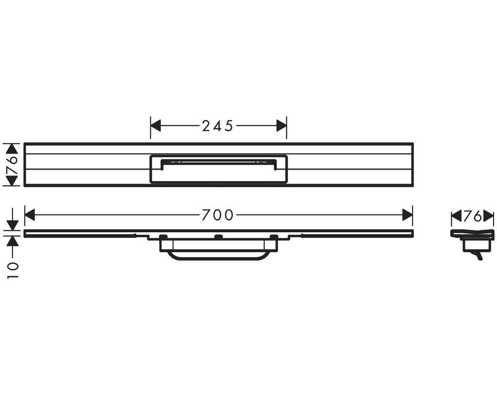 Трап для душа Hansgrohe RainDrain Flex 56050340 700 мм (154157) - фото 2