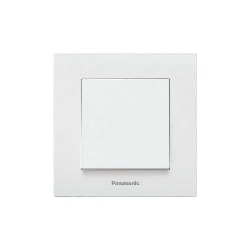 Выключатель одноклавишный Panasonic Karre Plus 55 с рамкой ABS Белый (WDTC90012WH-UA1) Выключатель одноклавишный Panasonic Karre Plus 55 с рамкой ABS Белый (WDTC90012WH-UA1)