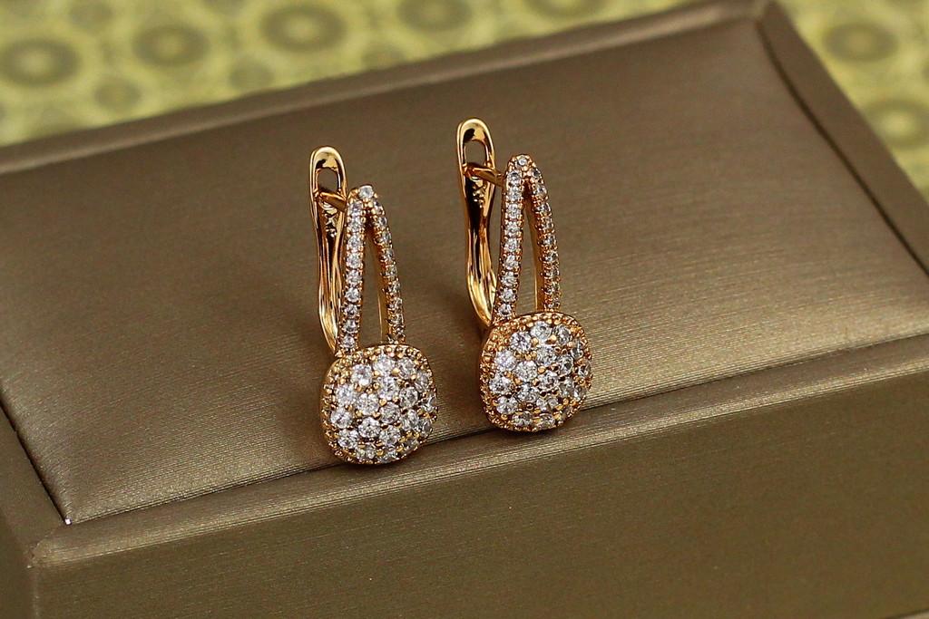 Серьги Xuping Jewelry Недра 1,4 см Золотистый (2271252724)