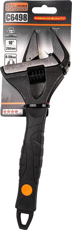 Ключ разводной Richmann 250 мм с тонкими длинными губками 0-50 мм (C6498)